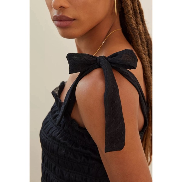 Anthropologie Black Smocked Cami NWT Size XL - Picture 3 of 12